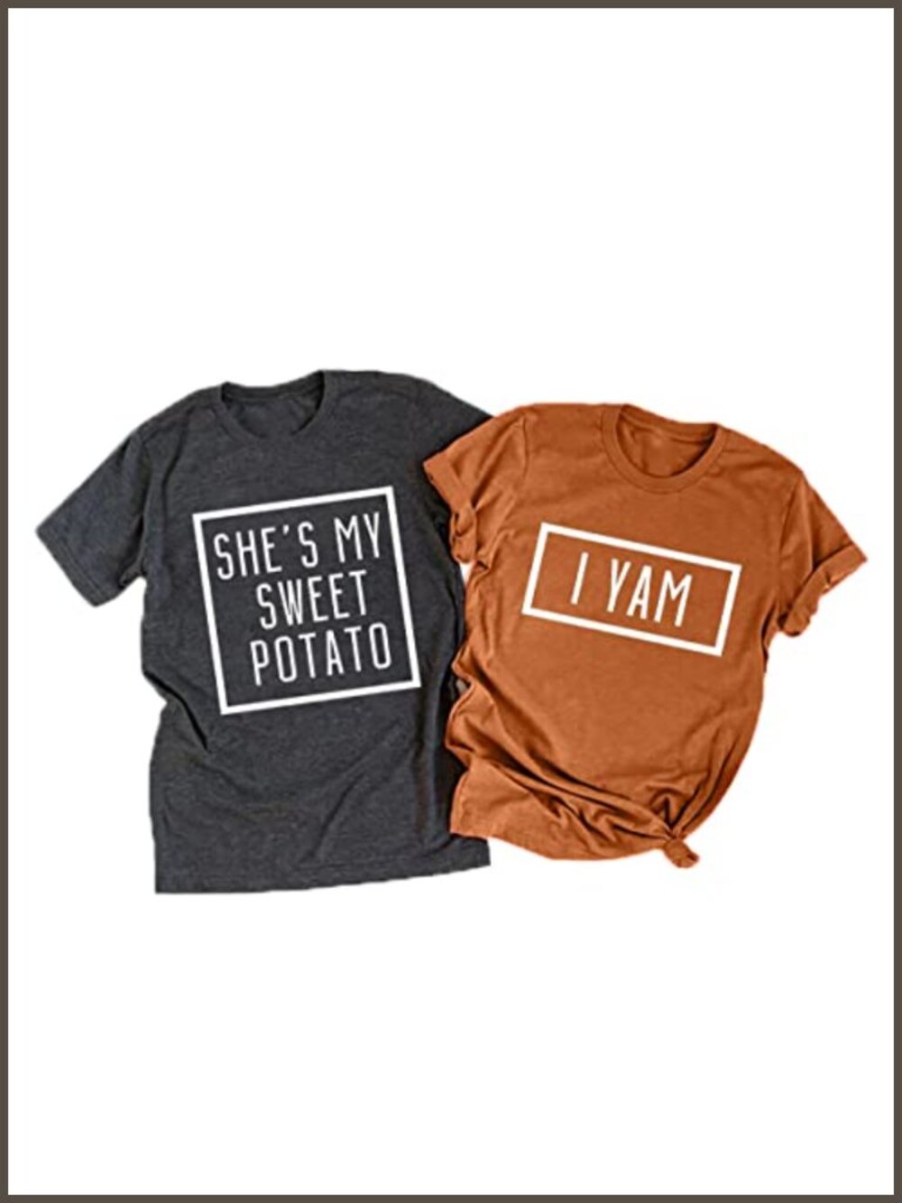 Thanksgiving Couples Matching T-Shirt Cotton Blend Short Sleeve